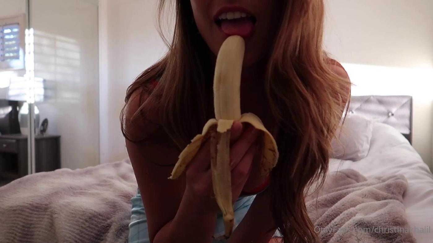 Christina Khalil Banana Blowjob Onlyfans Video Internet Chicks