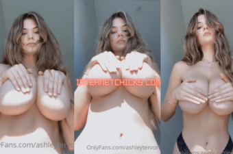 Ashley Tervort Squeezing Her Huge Boobs Onlyfans Video Leaked