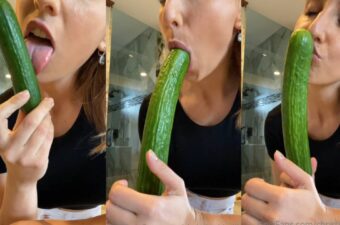 Christina Khalil Cucumber Blowjob Video Leaked