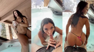 Emily Rinaudo Outdoor Hot Tub Sextape Video Leaked